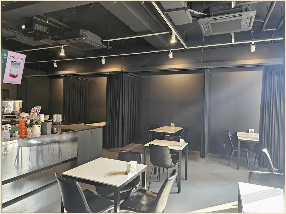 강남 압구정동 엔터 라운지 인테리어 현장 시공 실사